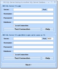 MS SQL Server Backup to Another MSSQL Database Sof screenshot